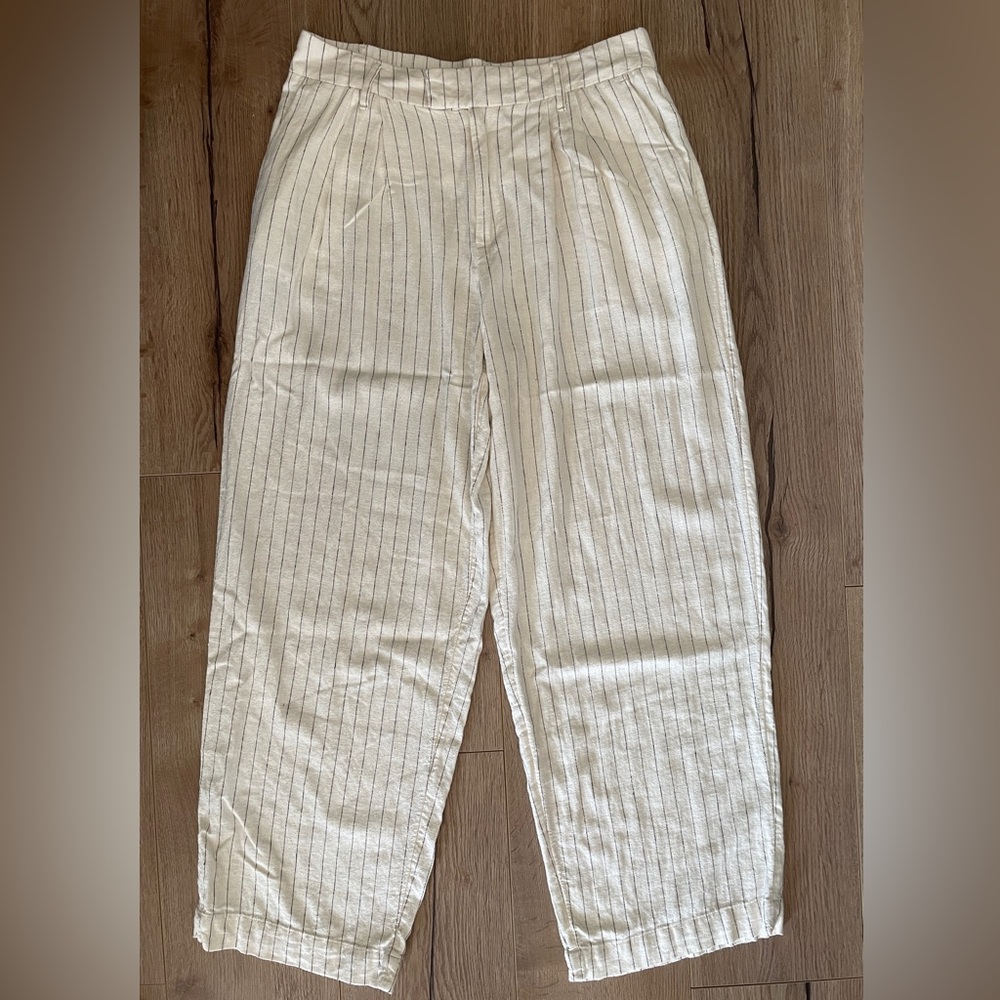 A New Day Striped Linen Women’s Trousers- size 10